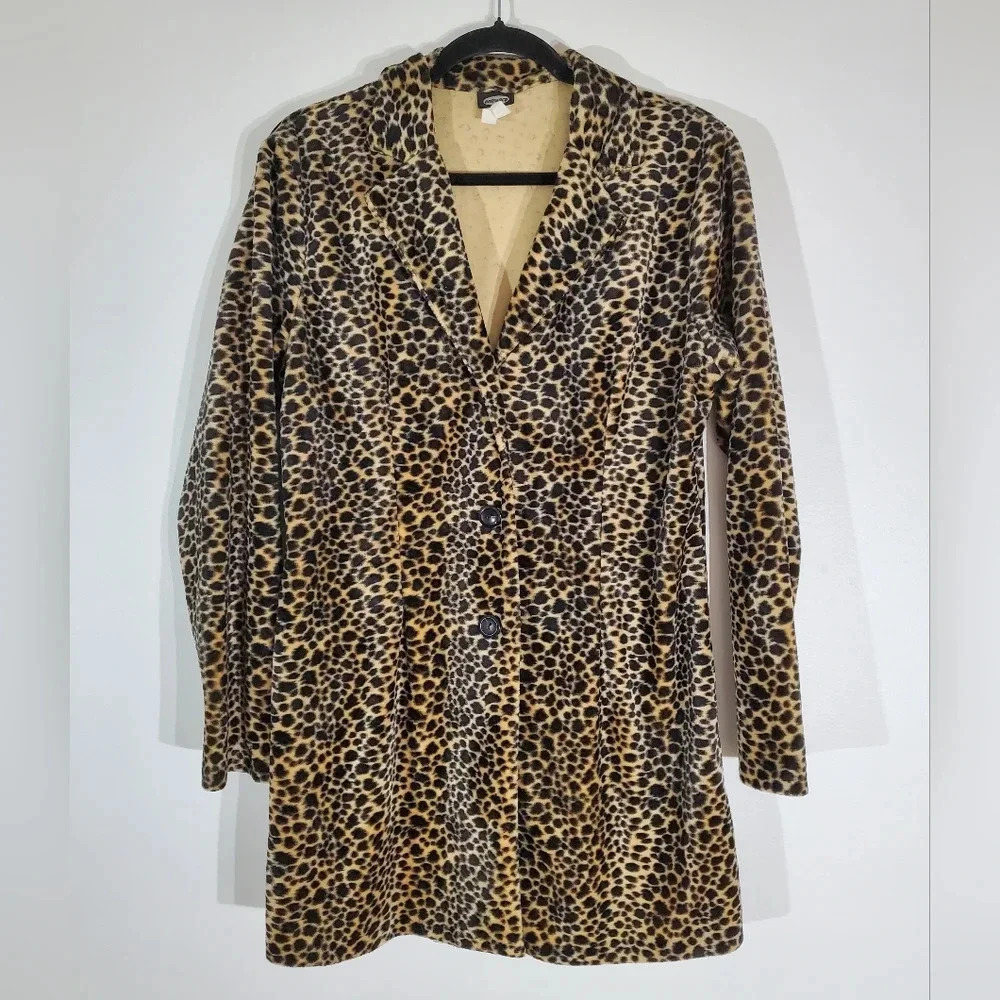 ANIMAL PRINT Jacket Vintage MADE IN USA Size medium